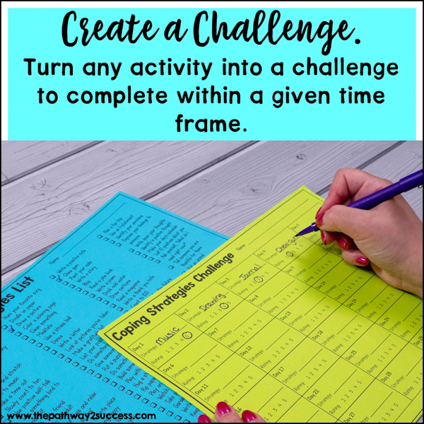 Coping strategies challenge activity by Pathway 2 Success