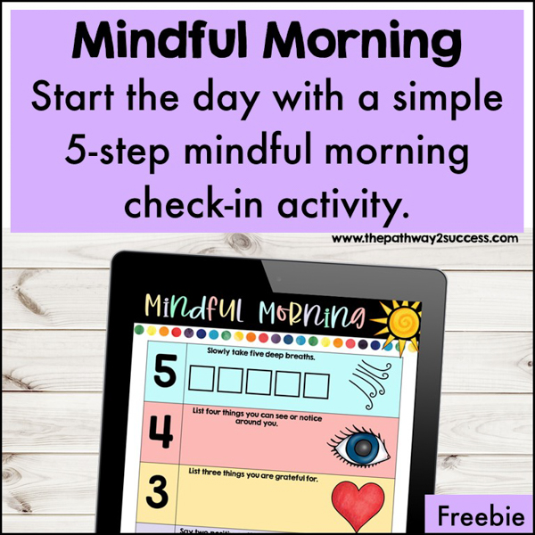 Free mindful morning check-in activity
