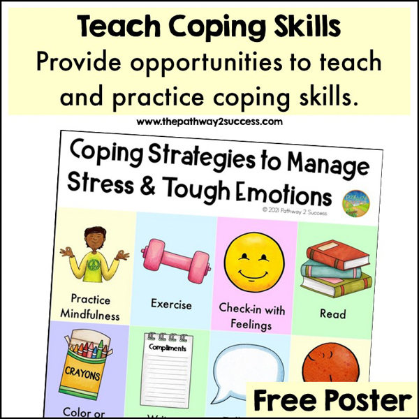 Teach and practice coping skills with a free poster
