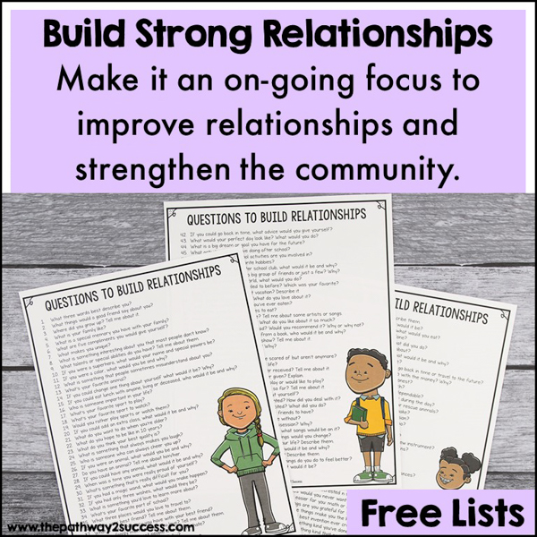 Free relationship-building questions list