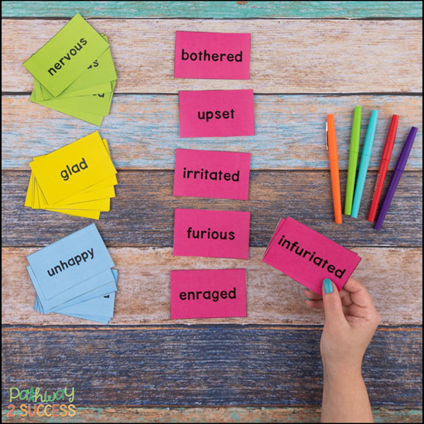 Sorting emotions activity to build self-awareness