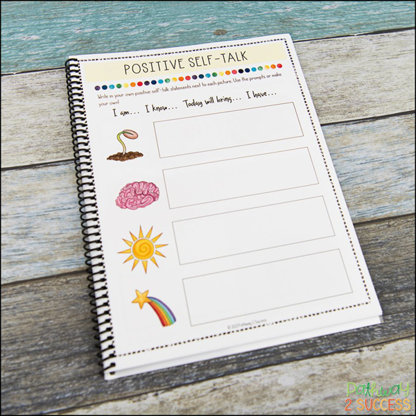 Fill-in-the-blank activities provide some prompting and guidance to coming up with self-talk statements. Give kids and teens a sentence starter and have them finish it.