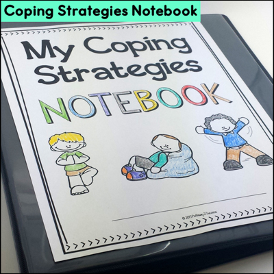 Coping strategies notebook to deal with tough emotions.