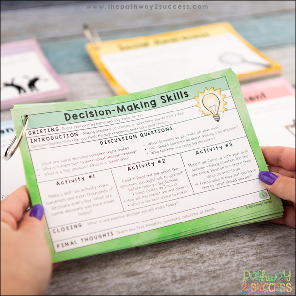 Morning meeting cards that teach social-emotional skills to elementary learners.