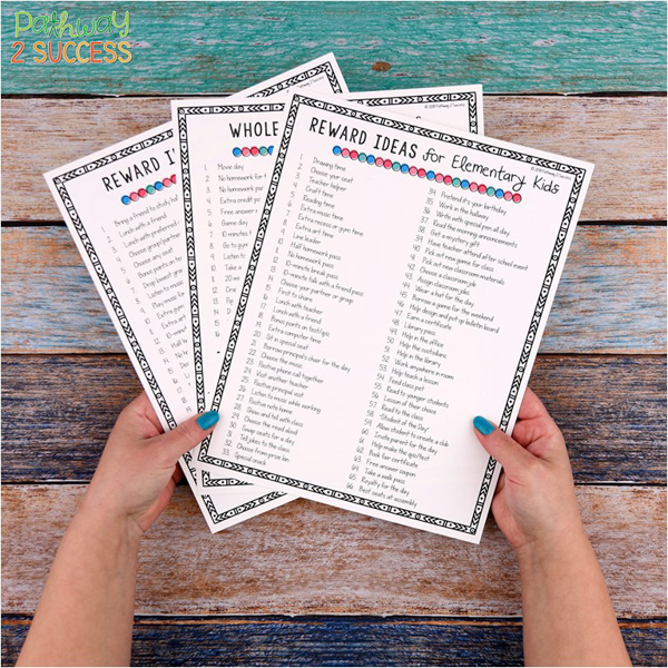 Free reward ideas for the classroom