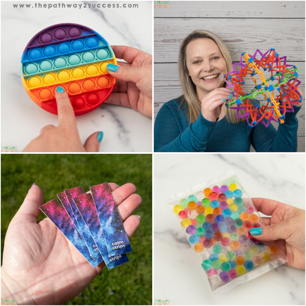 Use hands-on supports in a calm-down area to build self-regulation skills.