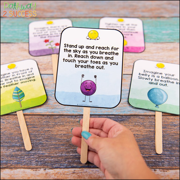 Mindful breathing cards