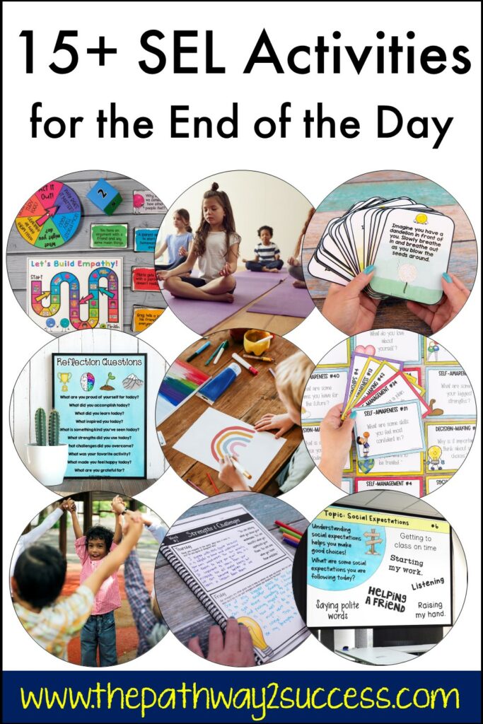 15+ SEL activities for the end of the day