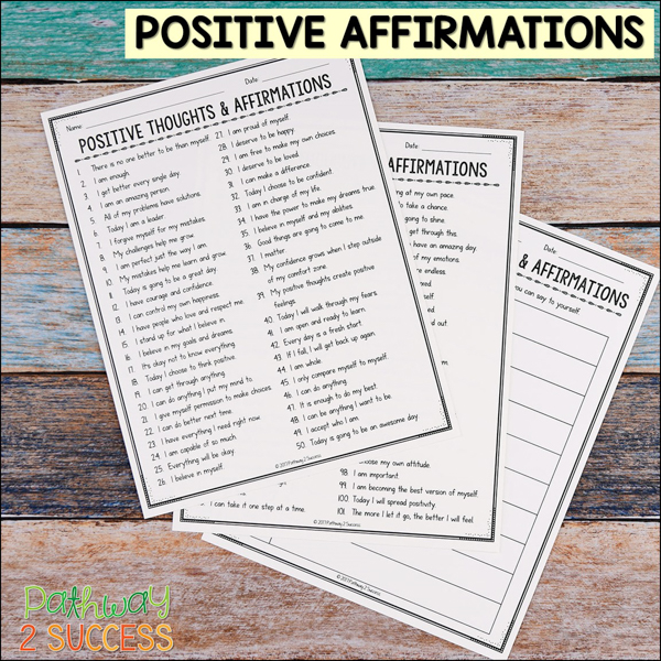 Free positive affirmations list