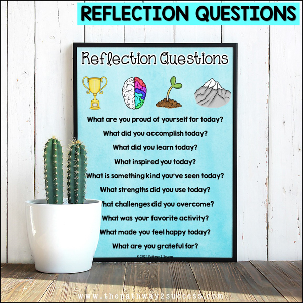 End of the day reflection questions