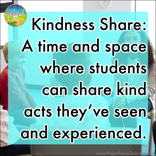 Use a kindness share to integrate social-emotional learning