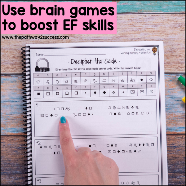 Executive functioning summer idea: use brain games like riddles and puzzles