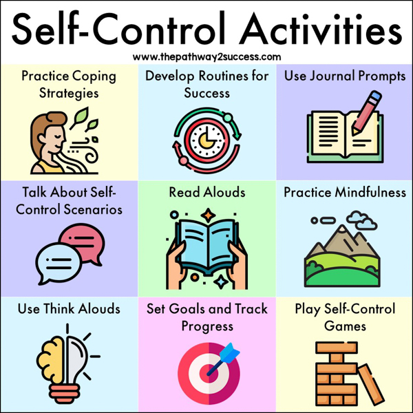 Self-control activities for middle school kids and teens