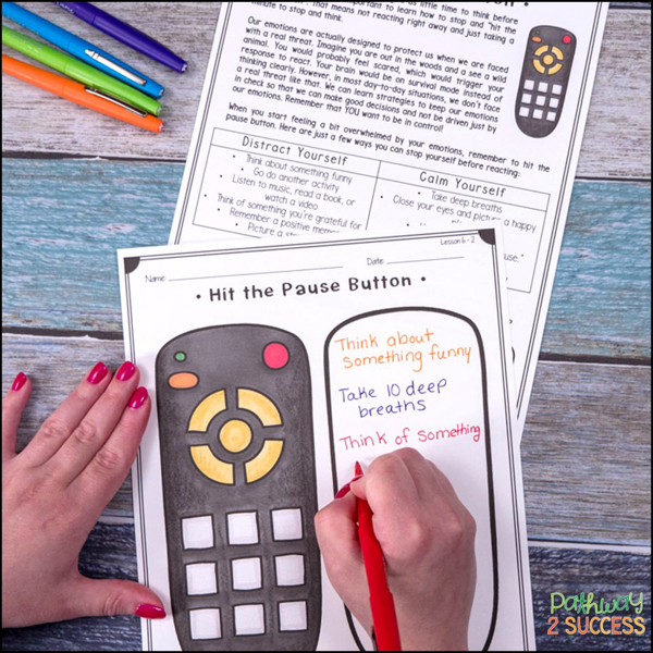 self-control activity: hit the pause button