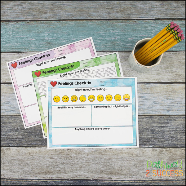 Use an emotions check-in to work on self-control skills
