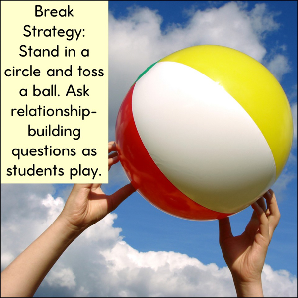 Use a ball toss activity as a brain break