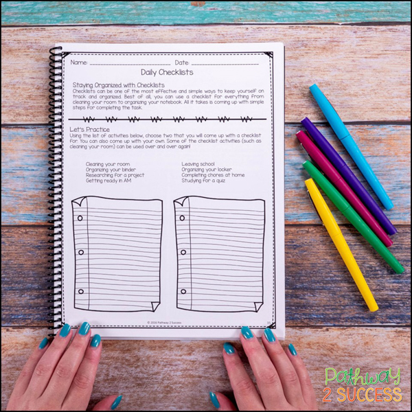 Practice making to-do lists with students.