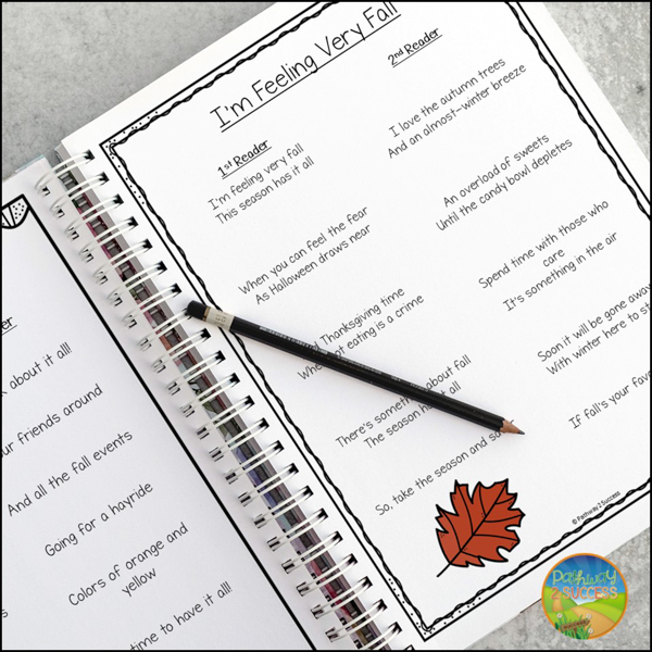 SEL fall activity: Read partner poems