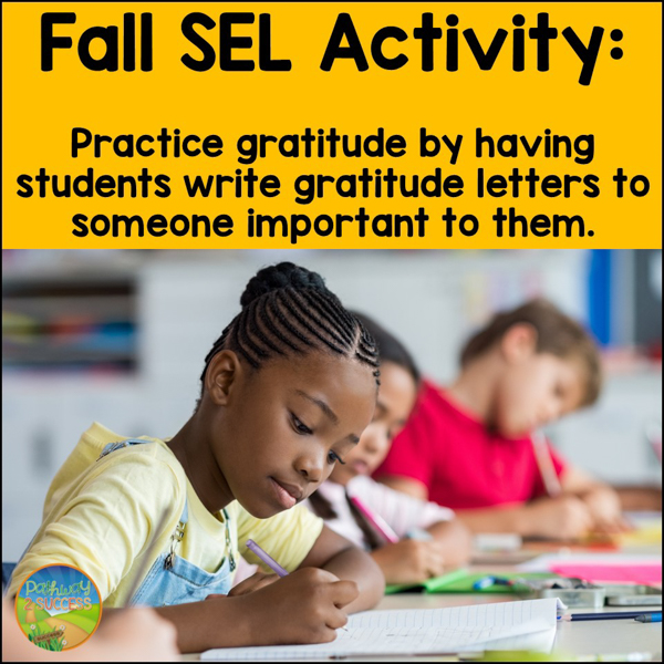 Fall SEL Activity: Write gratitude notes