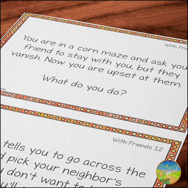 Fall SEL Activity: Read social scenarios with a fall theme