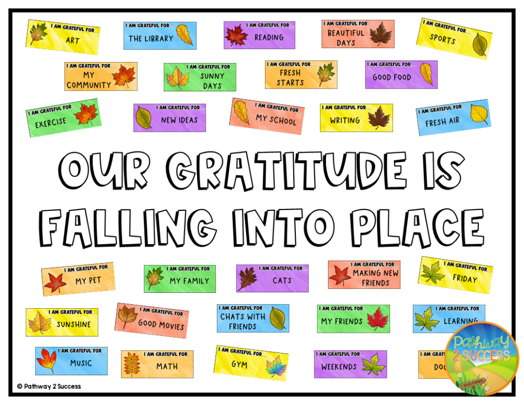 fall SEL activity: create a gratitude bulletin board