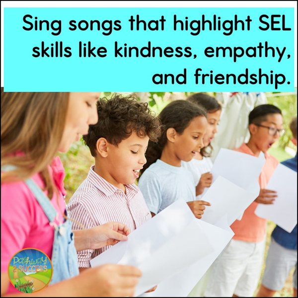 Sing songs together to build social skills.