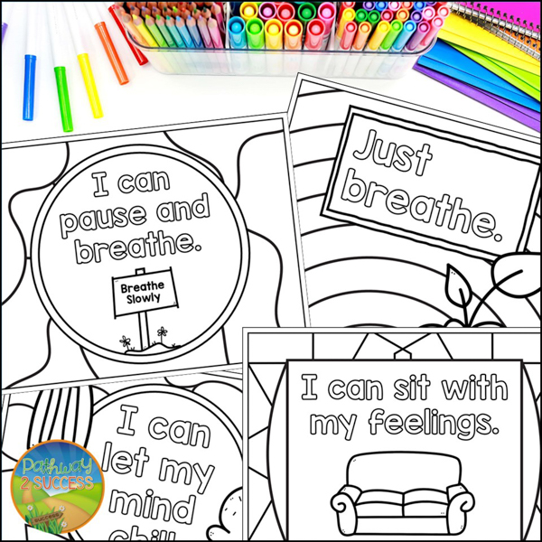 kids' coloring pages for relaxation and calm