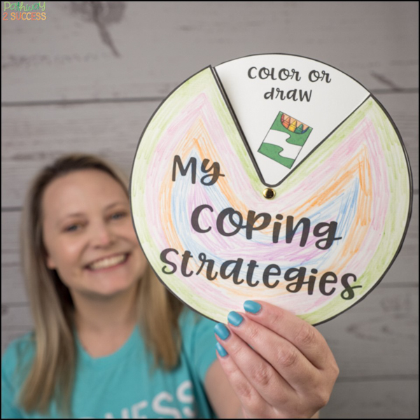 coping strategies wheel craft and lesson