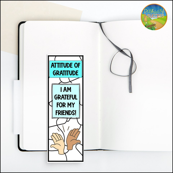 Create gratitude bookmarks with kids and teens.