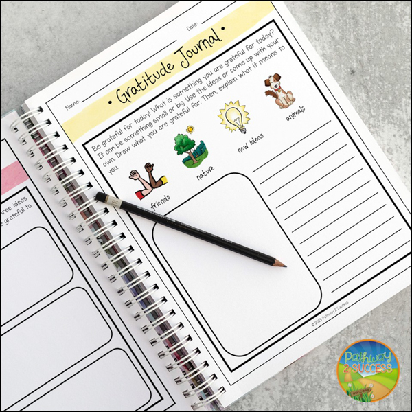 Write in a gratitude journal to practice gratitude and thankfulness with kids and teens.