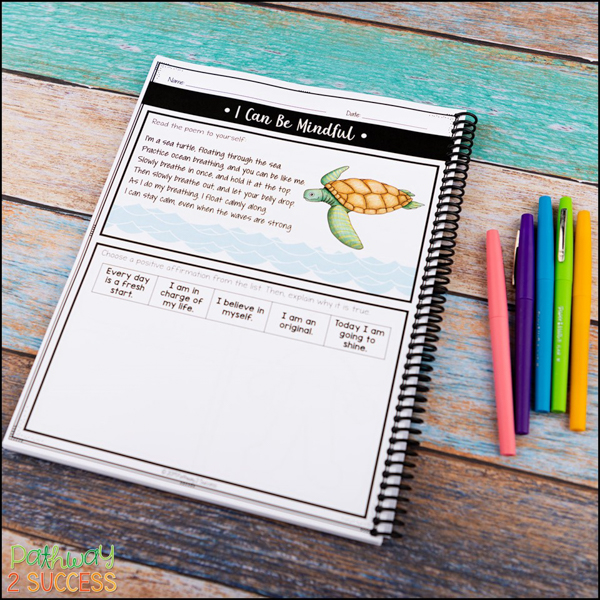 mindfulness journal for kids and teens