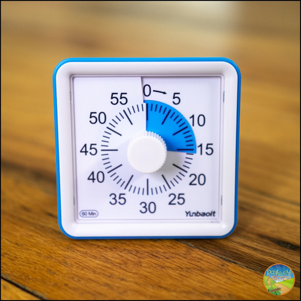 use a timer for a calming break