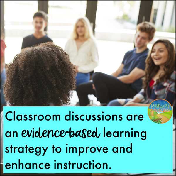 Classroom discussions are an evidence-based learning strategy.