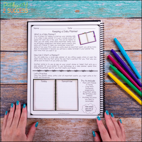 executive functioning advanced workbook