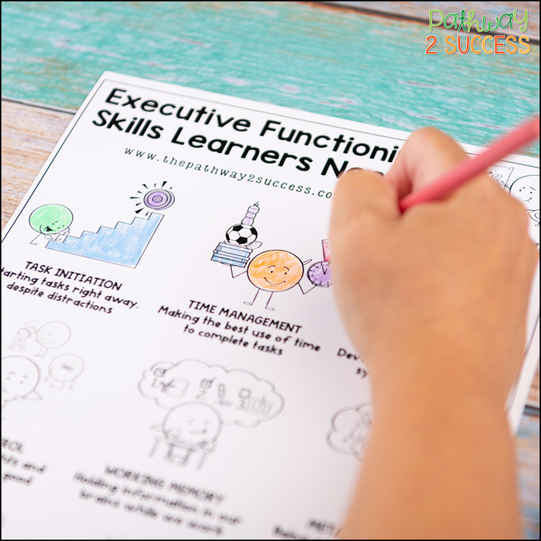 executive functioning skills free poster for kids and young adults