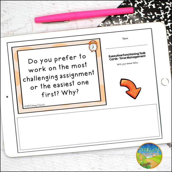 Use journal writing to build executive functioning skills