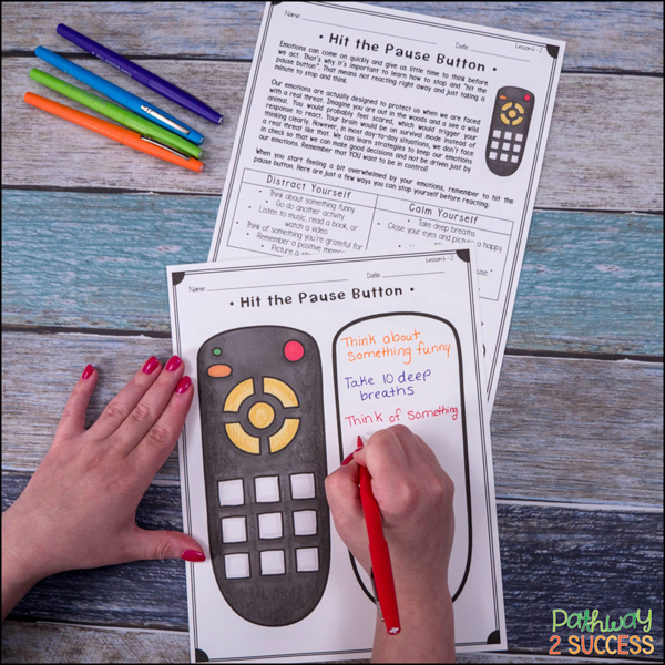 self-control lessons and activities
