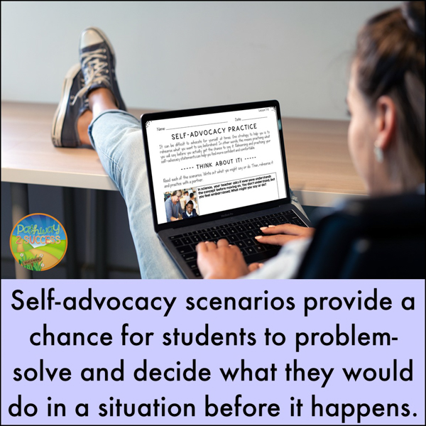 Use self-advocacy scenarios to build self-advocacy skills with kids and teens.