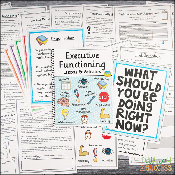executive functioning lessons and activities for kids and teens