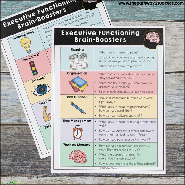 executive functioning brain-booster questions list