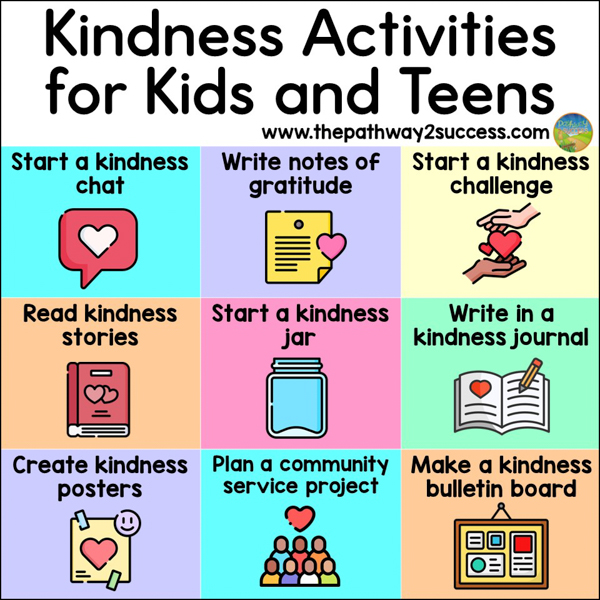 Kindness activities for kids and teens