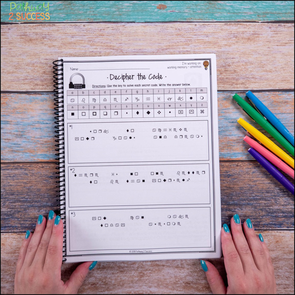 executive functioning brain teasers to strengthen perseverance, attention, and flexibility skills
