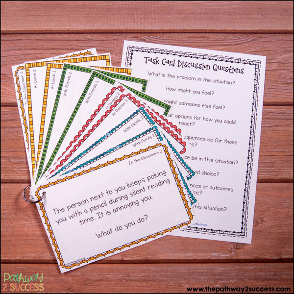 use social scenario questions to strengthen problem-solving skills