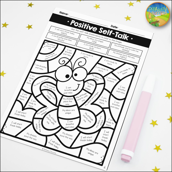 spring affirmation worksheets for kids