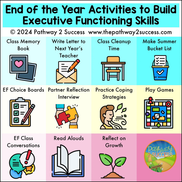 End of the Year Activities to Keep Executive Functioning Skills Strong