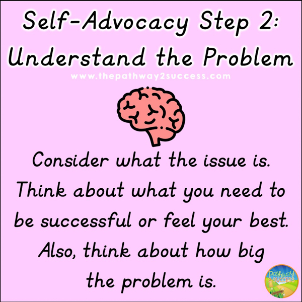 Self-advocacy step 2: Understand the problem