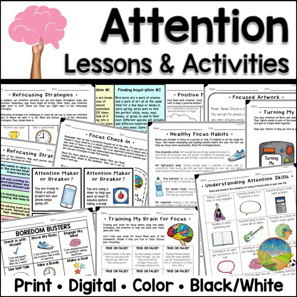 Attention lessons and activities to help kids and teens build focus skills