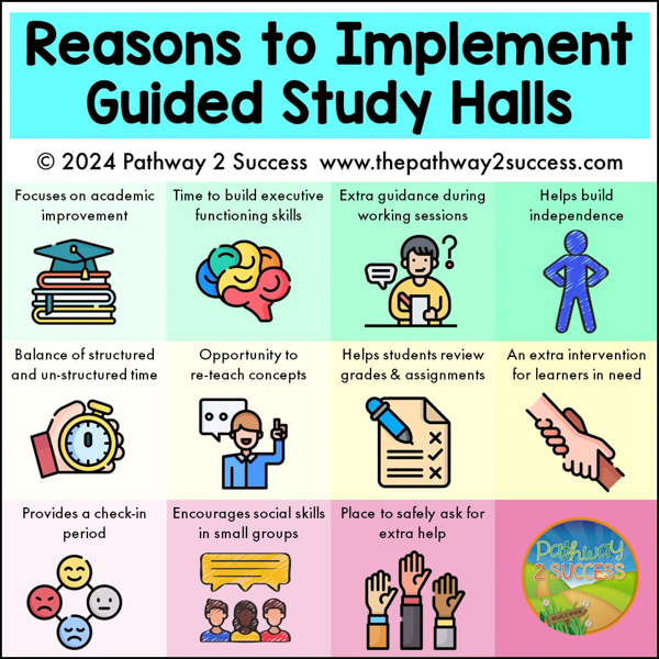 reasons to implement guided study halls in middle and high schools
