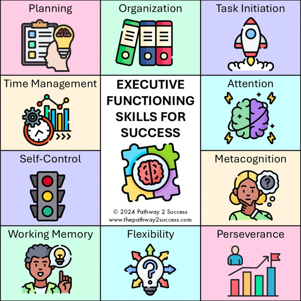 Executive functioning skills for success visual