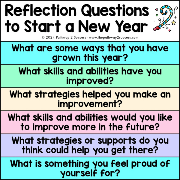 reflection questions for kids and teens to start the new year